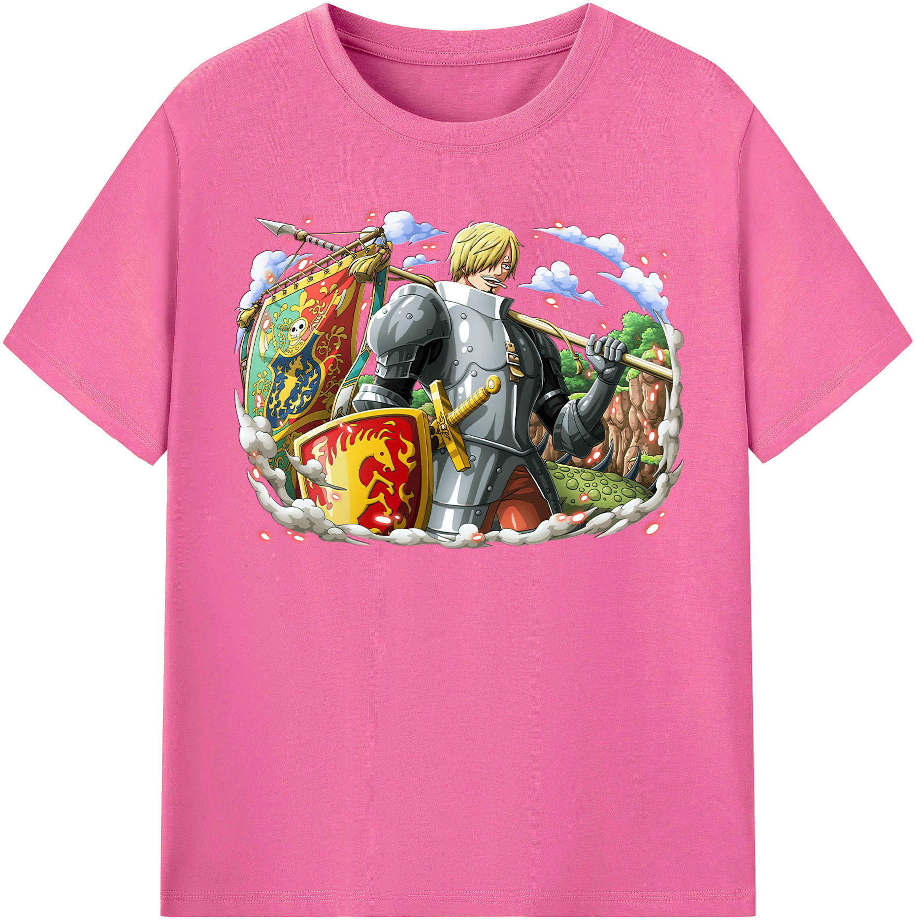 （画像用） ワンピース サンジ ONE PIECE Sanji レディースカジュアルプリントTシャツ（綿100％）